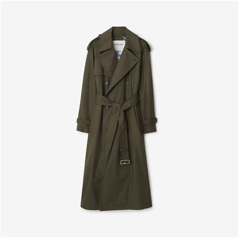 Trench coat Castleford de gabardine longo (Otter) 